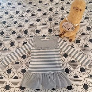 Girls Gray/White Striped Sailor Tunic Dress (Sz 5-6) FINAL PRICED ITEM